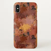 Chic Terracotta Rust Abstract iPhone X Case