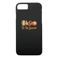 Tis The Season Pumpkin Beer Pretzel Fall Funny Okt iPhone 8/7 Case