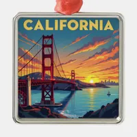 California Keepsake | The Golden Gate Bridge  Metal Ornament
