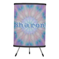 Pastel Mother of Pearl Pattern Name Monogram | Tripod Lamp