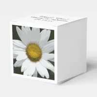 White Daisy Flower Wedding Favor Boxes