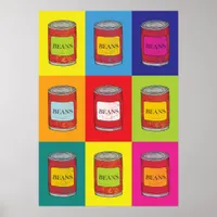 Baked Bean Tins Food Pop Art Kitchen Poster