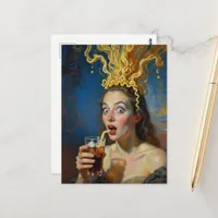Brain Explosion Ramen Woman Postcard