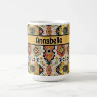 Colorful Bohemian Ikat Pattern 15 Oz Mug