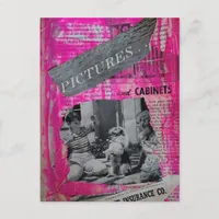 Vintage Kids and Dog Pictures Collage Postcard