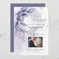 Engagement | Dusty Plum Wispy Foliage Invitation