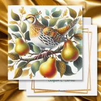 A Partridge in a Pear Tree Christmas Holiday Card