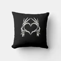 Skeleton Heart Hands - Halloween - Skeleton Hands  Throw Pillow