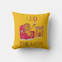 Leo the Lion zodiac cute lion Throw Pillow