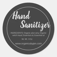 Rustic Chalkboard Hand Sanitizer Label