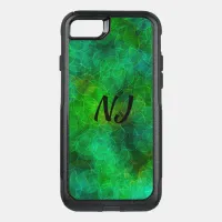 Colorful Abstract Bubbles Green and Black Modern  OtterBox Commuter iPhone SE/8/7 Case