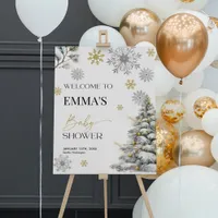 Winter Wonderland Baby Shower Welcome Sign