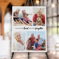 Forever Loved Never Forgotten 4 Photo Memorial Foam Board