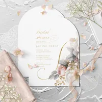 Floral Drama Wedding Bridal Shower Arch ID1022 Invitation