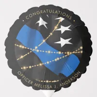 Police Officer Graduation Party Thin Blue Line Balloon