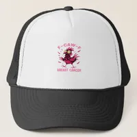 Funny Chicken F-Caw-F Breast Cancer Awareness Vint Trucker Hat