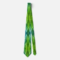 Tie - Green Snakeskin Weave