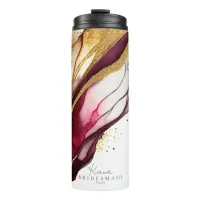 Abstract Sparkling Wedding Party Wine Red ID1018 Thermal Tumbler