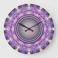 Sweet Purple Mandala Lace Wall Clock