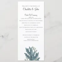 Blue Corals Under The Sea Wedding programs