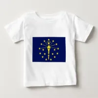 Indiana State Flag of Blue & Gold Baby T-Shirt