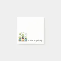 Pretty Flower Pots I'd Rather Be Gardening Post-it Notes
