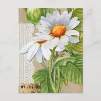 Vintage Flowers Collage Postcard