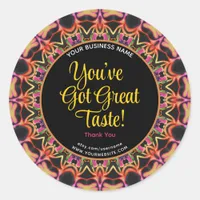 You've Got Great Taste Colorful Thank You Classic Round Sticker