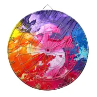 Colorful Modern Abstract Paint Dart Board