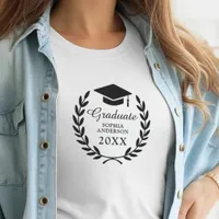 Personalized Graduate Name &Class Laurel Wreath T-Shirt