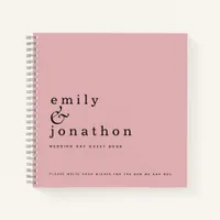 Simple Minimalist Dusty Pink Wedding Guest Book