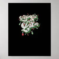 Let's Get Lit - Funny Drinking Christmas Light Gra Poster