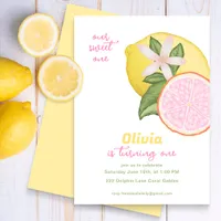 Pink Lemonade Birthday Party Invitation