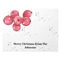 Merry Christmas Cranberries Notepad