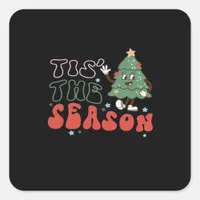 Cute Christmas, Tis The Season Square Sticker
