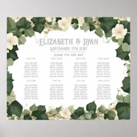 Elegant Ivy Wedding Table Plan and Invitations Poster