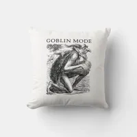 Goblin Mode Goblincore Vintage Aesthetic Funny Off Throw Pillow