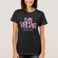 Bachelorette Name Las Vegas Girly Pink Snakeskin T-Shirt