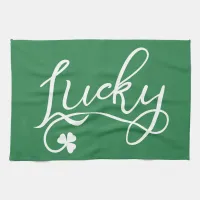 Lucky Shamrock St Patricks Day Irish Kitchen Towel