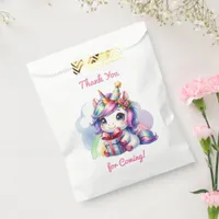 Personalized Girl's Birthday Unicorn Themed Favor Bag