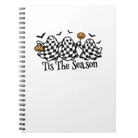 Retro Tis The Season Checkered Halloween Notebook