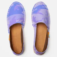 Camouflage Pastel Blue Abstract Pattern Espadrilles