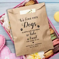 We Love Our Dogs Biscuit Bar Dog Treat Wedding Favor Bag