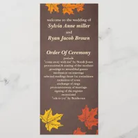 fall Wedding program