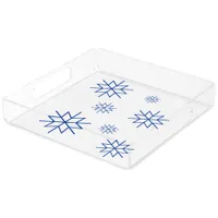Serving Tray - Snowflakes in Blue