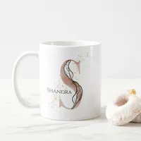 Monogram Initial Modern Letter S Boho Personalized Coffee Mug