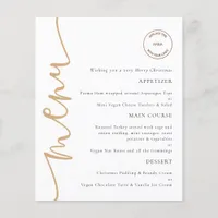 Budget Logo Gold Corporate Christmas Party Menu