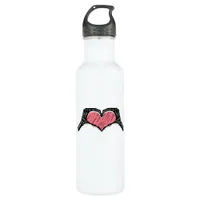 Skeleton Hand Heart Sign Valentines Day Classic Stainless Steel Water Bottle