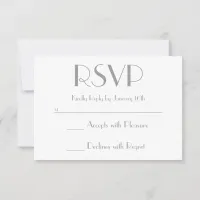 Create Your Own Gray and White RSVP