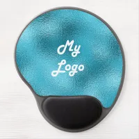 Custom logo image business blue gel mouse pad